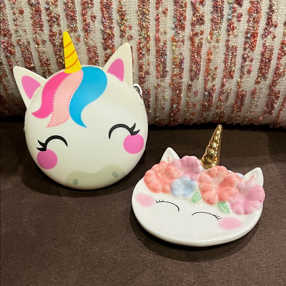 Unicorn Coin Purse and Trinket Dish Set